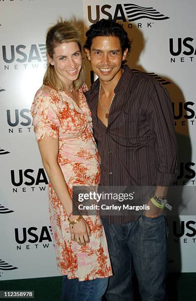 Yvonne Jung and Anthony Ruivivar during USA Network Celebrates the Opening of the 2004 US Open at ACES Restaurant at Arthur Ashe Stadium in New York...