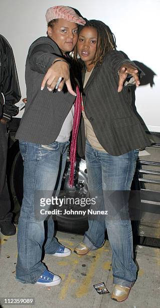 Floetry's Natalie Stewart and Marsha Ambrosius during Floetry After Their S.O.B.'s Performance - October 30, 2003 at S.O.B.'s in New York City, New...