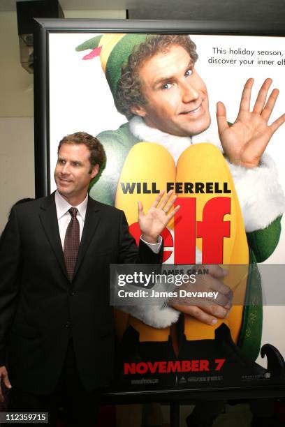 Will Ferrell during "Elf" New York City Premiere at Loews Astor Plaza in New York City, New York, United States.