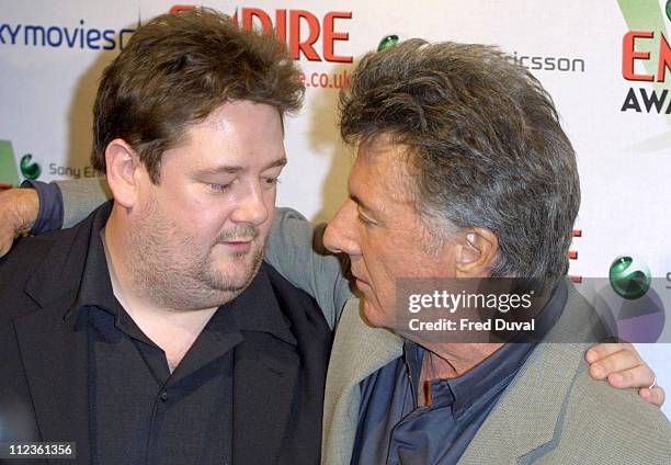 Johnny Vegas and Dustin Hoffman during 2003 Empire Awards at Dorchester Hotel in London, Great Britain.