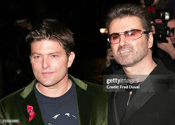 Kenny Goss and George Michael during George Michael's "A Different Story" Gala London Screening at Curzon Mayfair in London, Great Britain.