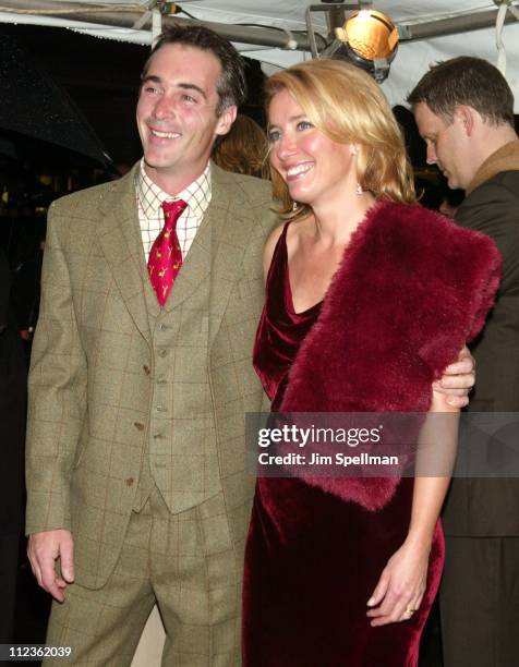 Emma Thompson and husband Greg Wise during "Love Actually" New York Premiere at Ziegfeld Theatre in New York City, New York, United States.