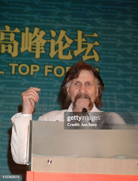 Luigi Colani during Luigi Colani Makes a Speech for China Art-Watch at the Design International Top Forum at Shenzhen Special Zone Daily Building in...