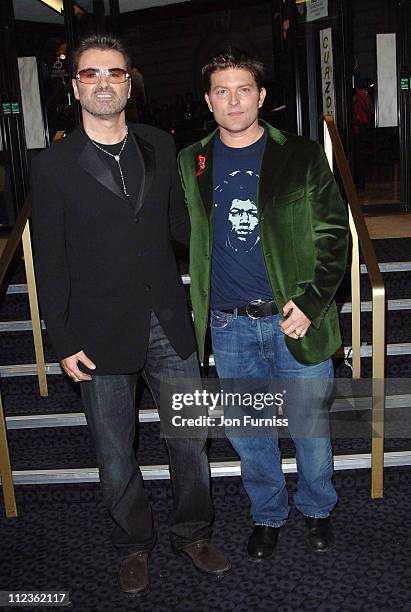 George Michael and Kenny Goss during George Michael's "A Different Story" Gala London Screening - Inside at Curzon Mayfair in London, Great Britain.