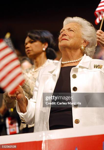 Barbara Bush during 2004 Republican National Convention - Day 4 - Inside at Madison Square Garden in New York City, New York, United States.