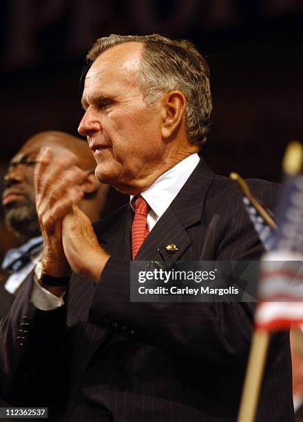 George H. W. Bush during 2004 Republican National Convention - Day 4 - Inside at Madison Square Garden in New York City, New York, United States.