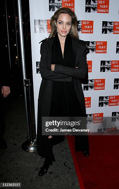 Angelina Jolie during Peter Gabriel and Angelina Jolie Host Focus for Change: The First Annual Gala Dinner and Concert to Benefit "Witness" at The...