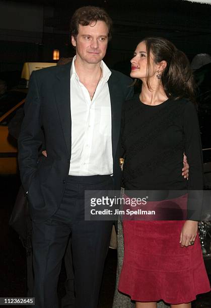 Colin Firth and guest during "Love Actually" New York Premiere at Ziegfeld Theatre in New York City, New York, United States.
