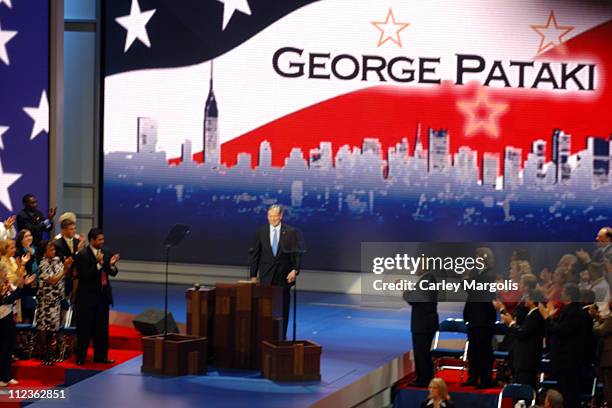 New York Governor George Pataki during 2004 Republican National Convention - Day 4 - Inside at Madison Square Garden in New York City, New York,...