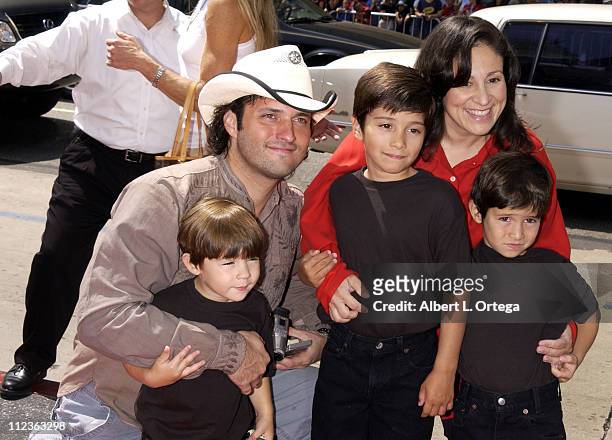 Robert Rodriguez and family during "Spy Kids 2: The Island Of Lost Dreams" Premiere at Grauman's Chinese Theatre in Hollywood, California, United...