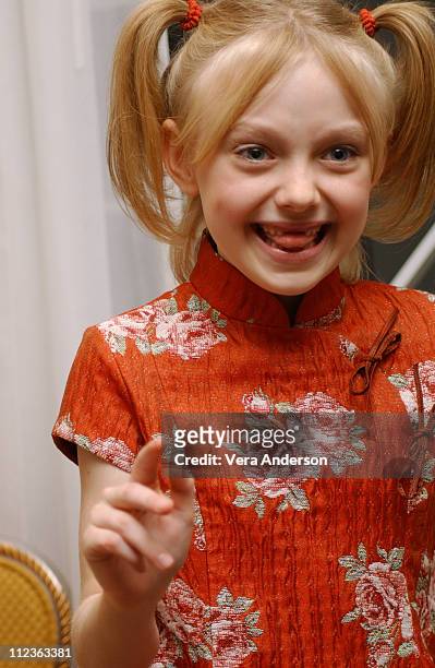 Dakota Fanning during "The Cat in the Hat" Press Conference with Mike Myers, Dakota Fanning, Kelly Preston and Spencer Breslin at Four Seasons Hotel...