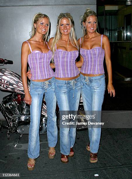 Nicole, Erica and Jaclyn during Playboy and Michelob Light Celebrate "A Midsummer Night's Platinum Dream" at Playboy in New York City, New York,...