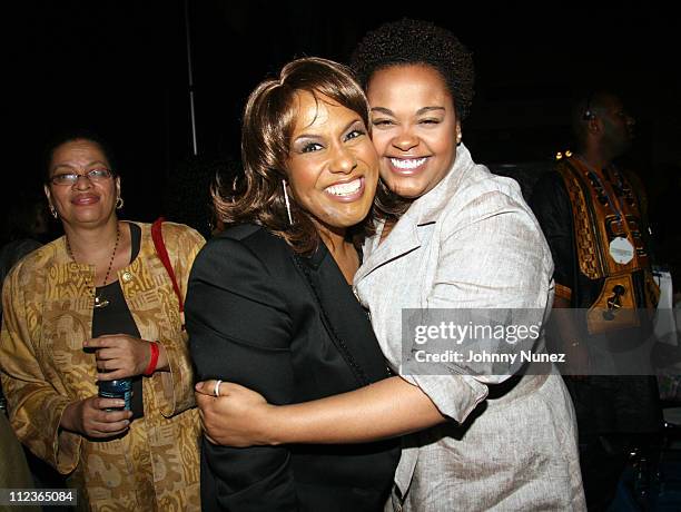 Jennifer Holliday and Jill Scott during Coca Cola Presents the 2006 Essence Music Festival - Day 3 at Reliant Park in Houston, Texas, United States.
