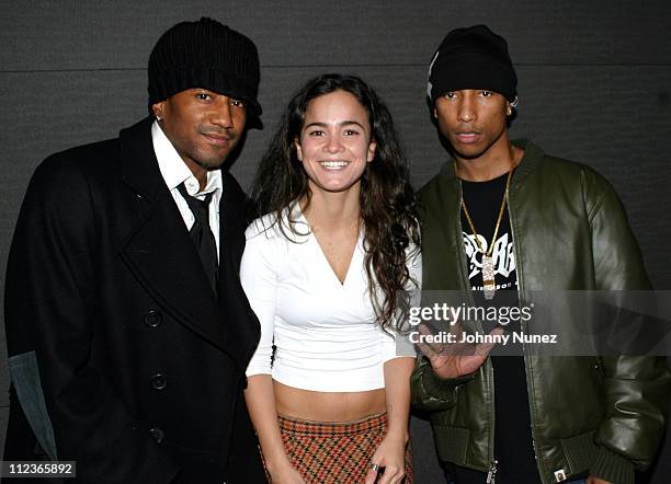 Tip, Alice Braga and Pharrell Williams during "City of God" Special Screening at The SoHo House in New York City, New York, United States.