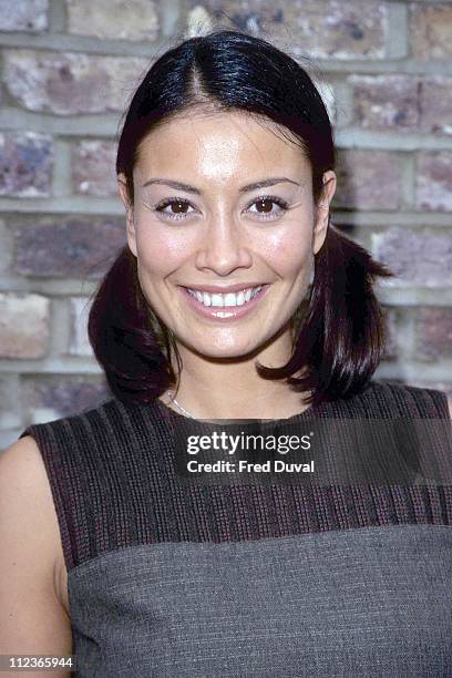 Melanie Sykes during Melanie Syles arrives at TFI Friday - October 1, 2000 at TFI Studios in London, Great Britain.