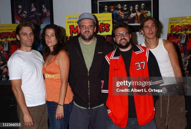 Scott Mosier, producer, Renee Humphrey, Ethan Suplee, writer-director Kevin Smith and Jason Mewes