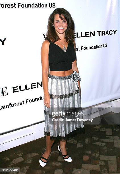 Kristin Davis during Vogue and Ellen Tracy Throw Party to Benefit the Rainforest Foundation - U.S. At The Boat House in Central Park in New York...