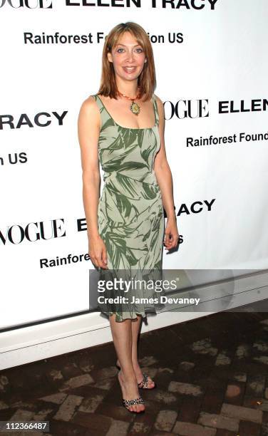 Illeana Douglas during Vogue and Ellen Tracy Throw Party to Benefit the Rainforest Foundation - U.S. At The Boat House in Central Park in New York...