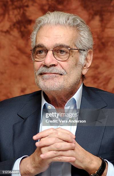 Omar Sharif during "Monsieur Ibrahim" Press Conference with Omar Sharif at Regent Beverly Wilshire Hotel in Beverly Hills, California, United States.