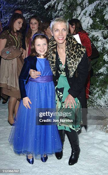 Georgie Henley and Annie Lennox during "The Chronicles of Narnia: The Lion, The Witch and the Wardrobe" London Premiere - After Party at Kensington...