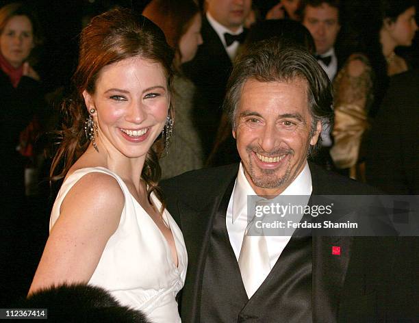 Lynn Collins and Al Pacino during "The Merchant of Venice" Royal London Premiere at Odeon Leicester Square in London, Great Britain.