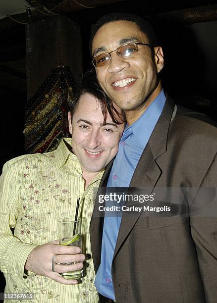 Alan Cumming and Harry J. Lennix during Celebrities in Town for UpFronts Attend Bunny Chow Tuesdays at Cain - May 17, 2005 at Cain in New York City,...