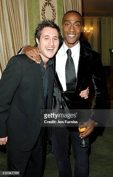 Antony Costa and Simon Webbe during UK FiFi Awards 2006 - Inside at The Dorchester in London, Great Britain.