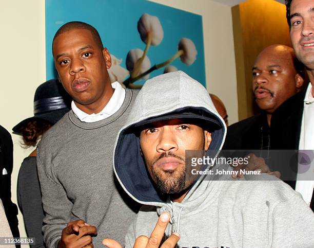 Jay-Z and Redman during Kevin Liles Celebrates the Release of His Book "Make It Happen: The Hip-Hop Guide To Success" at Firmenich in New York, New...