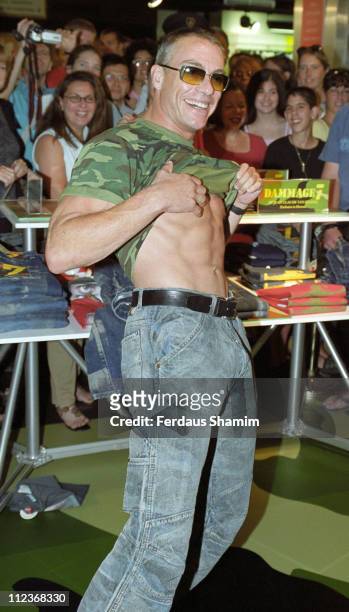 Jean-Claude Van Damme during Jean-Claude Van Damme Promotes Damage Seven Jeans at Harrods London in London, Great Britain.