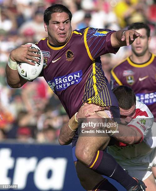 Carl Webb of the Broncos in action during the Round 23 NRL match against the St. George Illawarra Dragons at WIN Stadium, Wollongong, Australia....
