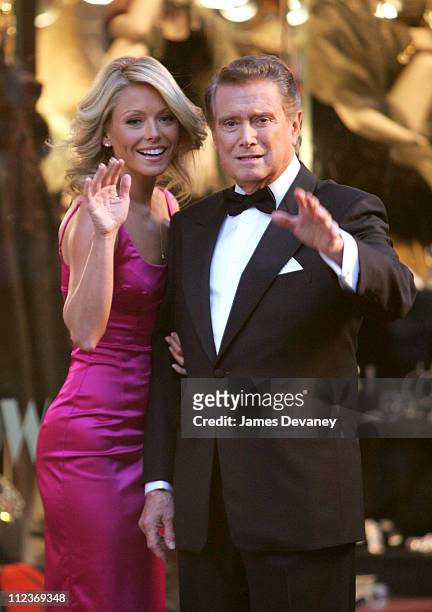 Kelly Ripa and Regis Philbin during Kelly Ripa and Regis Philbin Filming Commercial - September 27, 2005 at Upper West Side in New York City, New...