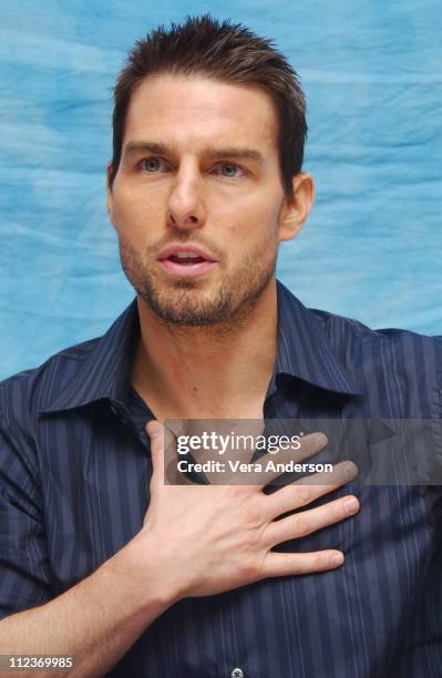 Tom Cruise during "The Last Samurai" Press Conference with Tom Cruise, Ken Watanabe, Ed Zwick, Hiroyuki Sanada and Tony Goldwyn at Regent Beverly...