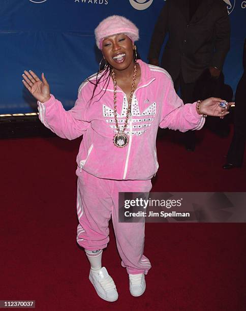Missy Elliott during The 45th Annual GRAMMY Awards - Arrivals at Madison Square Garden in New York City, New York, United States.