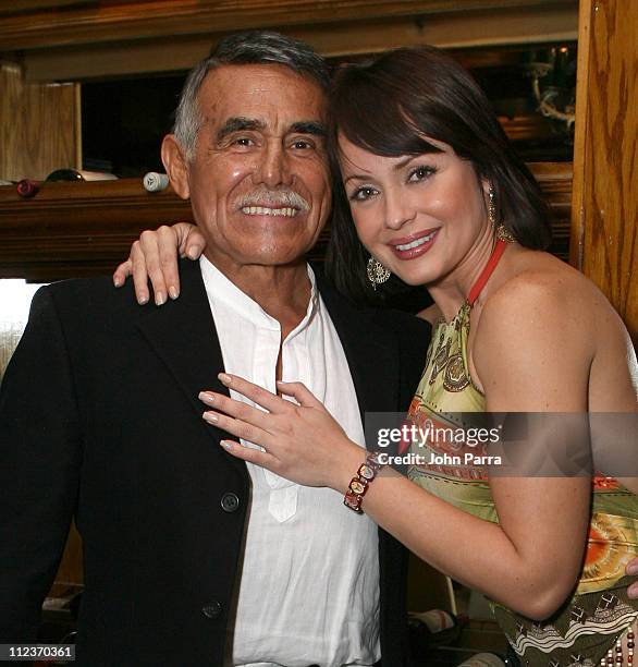Hector Suarez and Gabriela Spanic during Telemundo Celebrates New Production "Tierra de Pasiones" at The Forge in Miami Beach, Florida, United States.
