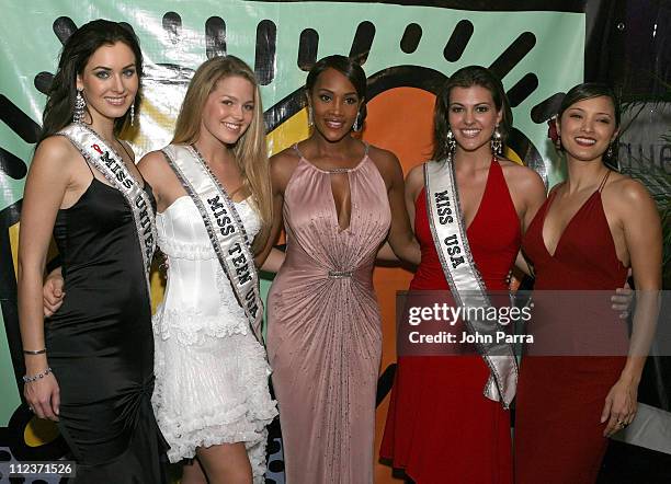 Natalie Glebova Miss Universe, Allie Laforce Miss Teen,Viviana A.Fox, Chelsea Cooley Miss USA, and Kelly Hu