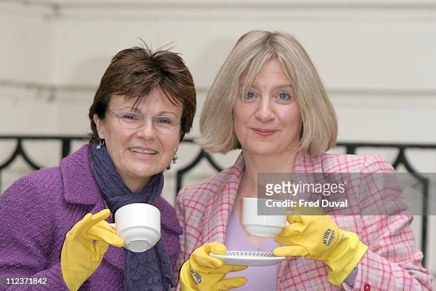 Julie Walters and Victoria Wood during "Acorn Antiques" The Musical - London Photocall at Theatre Royal in London, Great Britain.