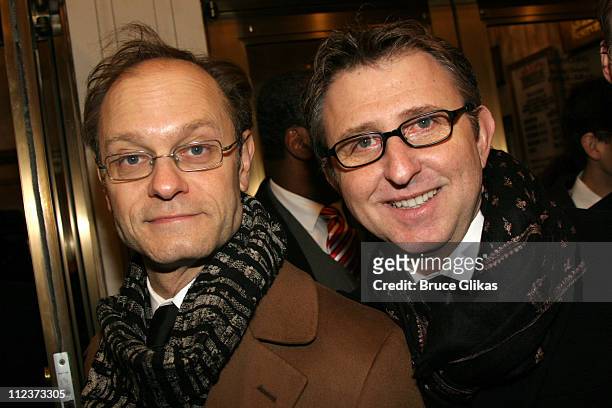 David Hyde Pierce and Thomas Schumacher during "Chita Rivera: The Dancer's Life" Broadway Opening Night - Arrivals at The Gerald Schoenfeld Theatre...