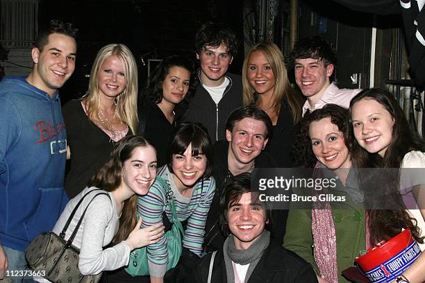 Crystal Hunt, Lea Michele, Jonathan Groff, Amanda Bynes and John Gallagher Jr with The Cast of "Spring Awakening" *EXCLUSIVE*