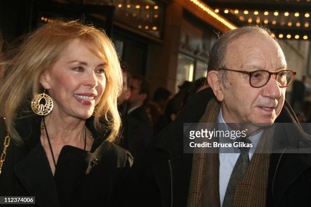 Elaine Joyce Simon and Neil Simon during "A Moon for the Misbegotten" Broadway Opening - Arrivals at The Brooks Atkinson Theatre in New York City,...