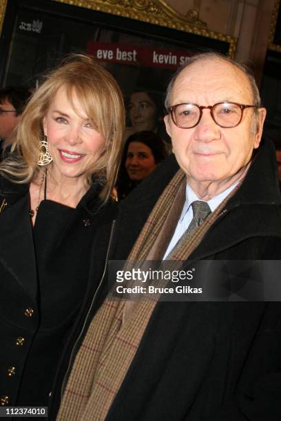 Elaine Joyce Simon and Neil Simon during "A Moon for the Misbegotten" Broadway Opening - Arrivals at The Brooks Atkinson Theatre in New York City,...