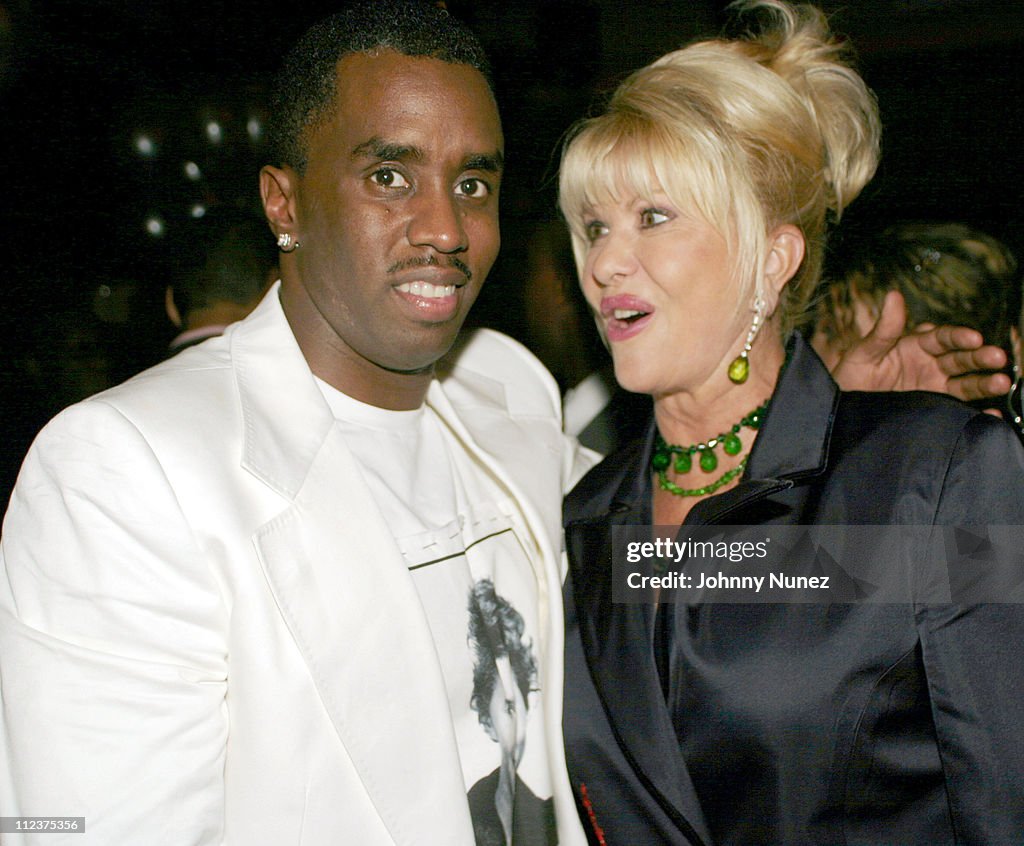 Sean "P. Diddy" Combs and Ivana Trump during "A Raisin In The Sun