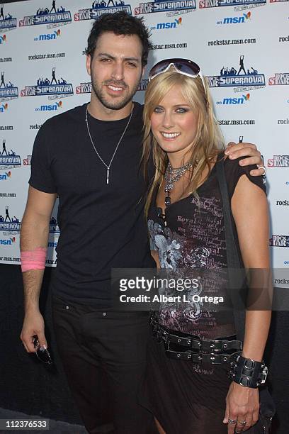 Ryan Star and Jenny Galt during "Rockstar: Supernova Season 2" Premiere Party at The Roxy in Los Angeles, California, United States.