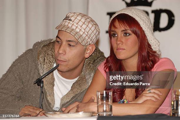 Christian Chavez and Dulce Maria of RBD during RBD Press Conference in Madrid - January 8, 2007 at Palace Hotel in Madrid, Spain.