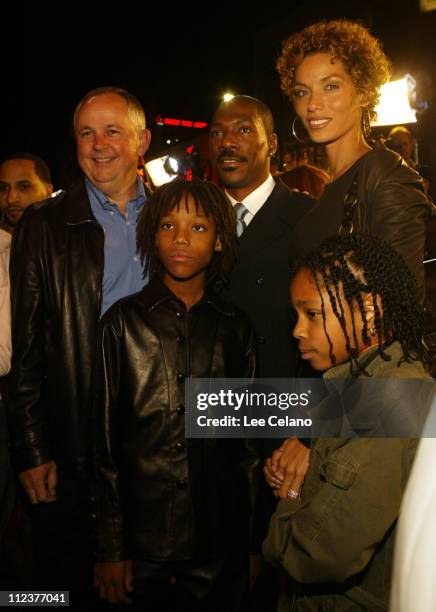 Disney Studios Chairman Dick Cook with Eddie Murphy and Murphy's family