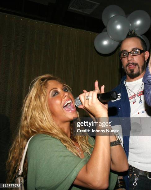 Samantha Cole and A J during A.J. McLean of Backstreet Boys Birthday Party - January 9, 2007 at Marquee in New York City, New York, United States.