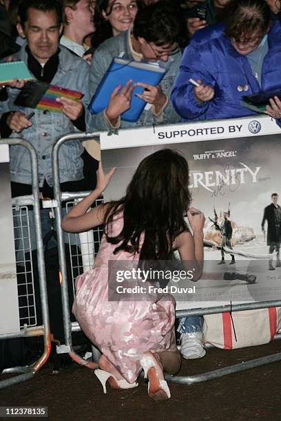 Summer Glau during "Serenity" London Premiere - Arrivals at Odeon West End in London, United Kingdom.