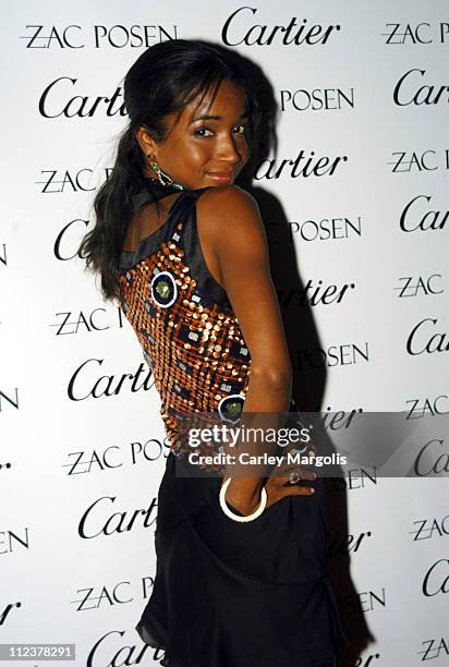 Genevieve Jones during Olympus Fashion Week Spring 2005 - Zac Posen - After Party and Launch of New Cartier Trinity Collection at The Cartier Mansion...