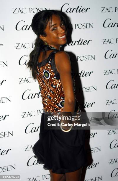 Genevieve Jones during Olympus Fashion Week Spring 2005 - Zac Posen - After Party and Launch of New Cartier Trinity Collection at The Cartier Mansion...