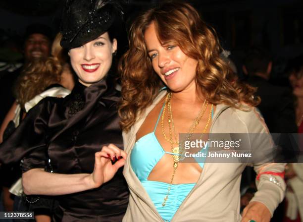 Dita Von Teese and Jade Jagger during Damon Dash Hosts After Party For Jade Jagger With Armandale Vodka at NA Nightclub in New York City, New York,...