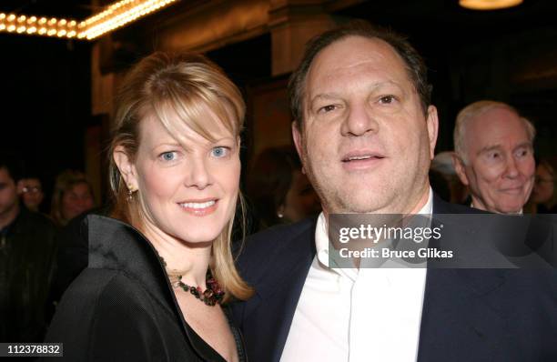 Eve Weinstein and Harvey Weinstein during Opening Night of "Wonderful Town" on Broadway and After-Party at The Al Hirshfeld Theater and The Mandarin...